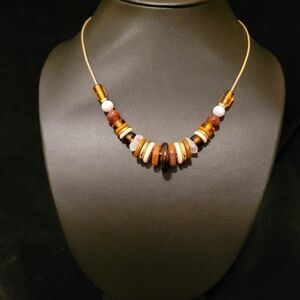 Estate Lucite & Glass Beaded Necklace